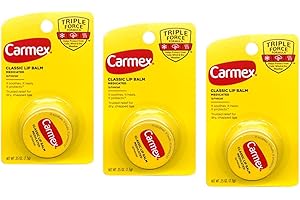 Carmex Classic Lip Balm Medicated, 0.25 oz (Pack of 3)