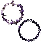 HOVEOX Crystal Bracelet for Women Butterfly Bracelet for Women Ladies Healing Beads Stone Jewelry Ladies Layered Amethyst Butterfly Crystal Jewelry Gifts