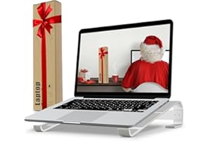 KYQEE Laptop Stand for Desk, Ergonomic Aluminum Laptop Riser, Ventilated Notebook Stand Compatible with MacBook Air Pro, Dell XPS, HP, More 11-17.3 Inches Work from Home