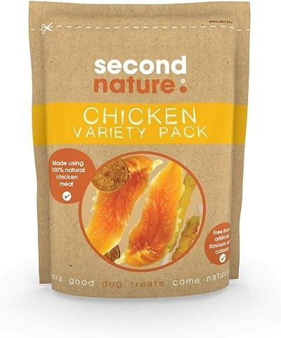 Second Nature Chicken Variety Mega Pack - Dog Treat Bundle 320 g