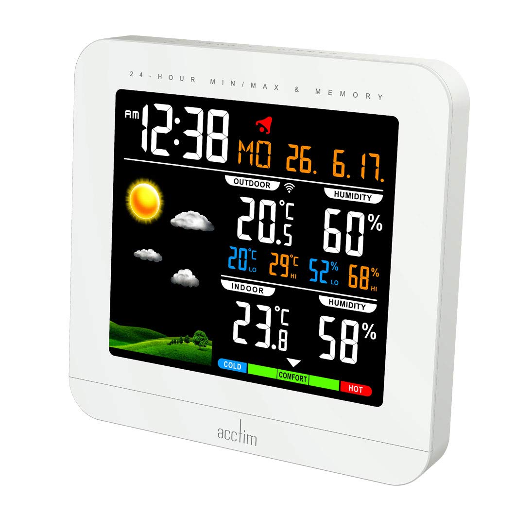 Acctim Wyndham 16192 Colour Weatherstation in White