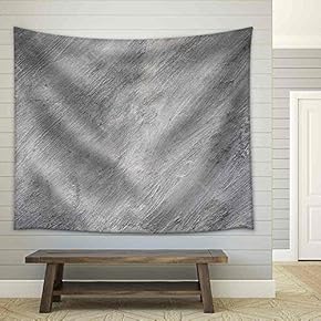Black and White Grunge Stucco Texture Background on an Exterior Building Wall - Fabric Wall Tapestry Home Decor - 51x60 inches