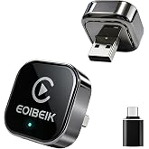 Eoibeik 2026 Wired to Wireless CarPlay &amp; Android Auto Adapter | 2-in-1 Wired to Wireless Dongle, CarPlay Wireless Adapter, WiFi 6 Dual Band 5.8GHz, Plug and Play, 5s Auto Reconnect