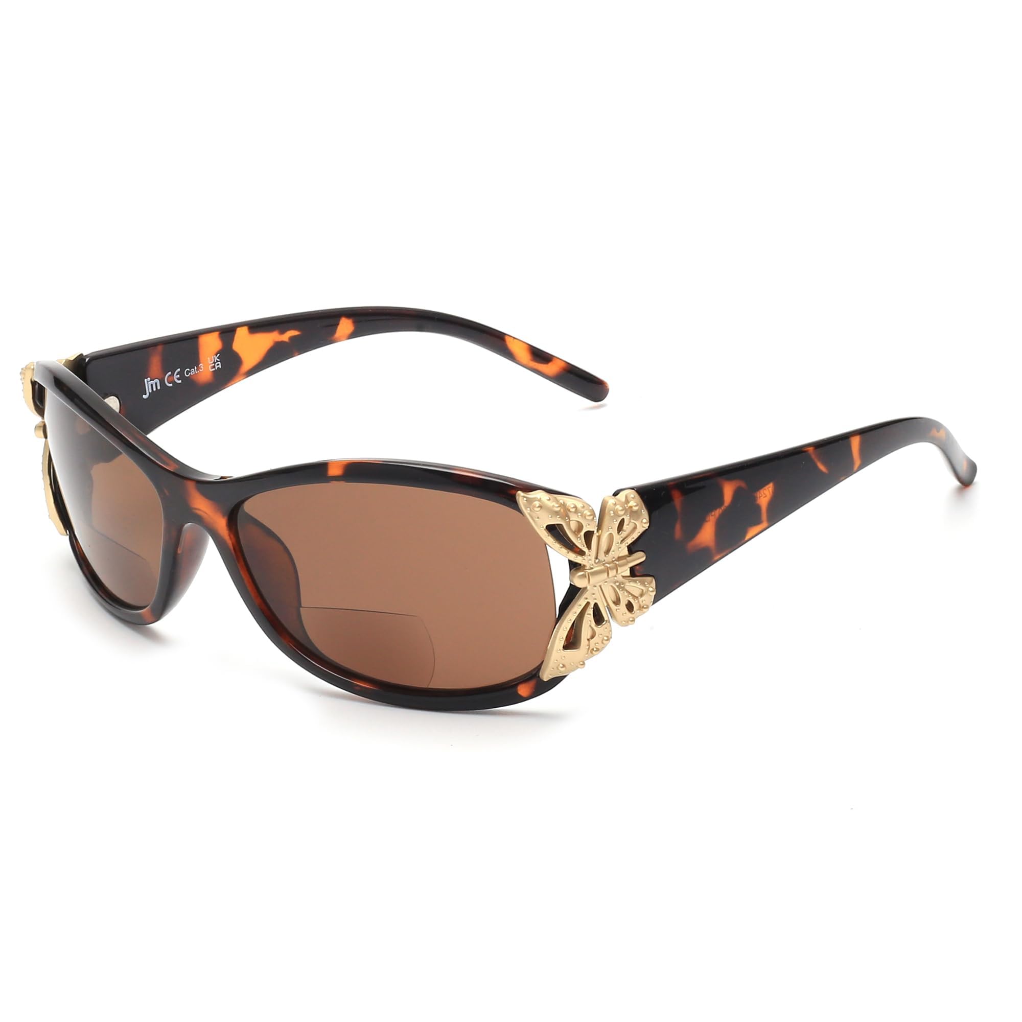 JM Bifocal Reading Sunglasses for Women Fashion Sun Readers Outdoor Reading Glasses UV400 Protection Tortoise +2.75 — image 1