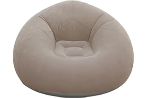 YtotY Beanless Bag Inflatable Chair, Air Sofa Outdoor Inflatable Lazy Sofa Chair No Filler,Washable Couch Bean Bag Chair Folding,for Organizing Plush Toys Or Memory Foam (Grey)