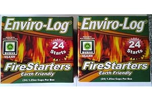 NEW Enviro-Log Environment Friendly Firestarters 2 PACK (48 firestarters) for Fireplace Wood Stove Fire Pit