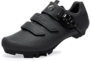 FOTGOAT Mens Mountain Bike Cycling Shoes Women, MTB-Shoes Compatible Installation SPD Cleats