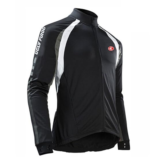 Uglyfrog Fahrradbekleidung Herren Frühjahr Style Full Zipper Fahrradtrikot Langarm Radtrikot/Fahrradshirt Atmungsaktiv mit Ta