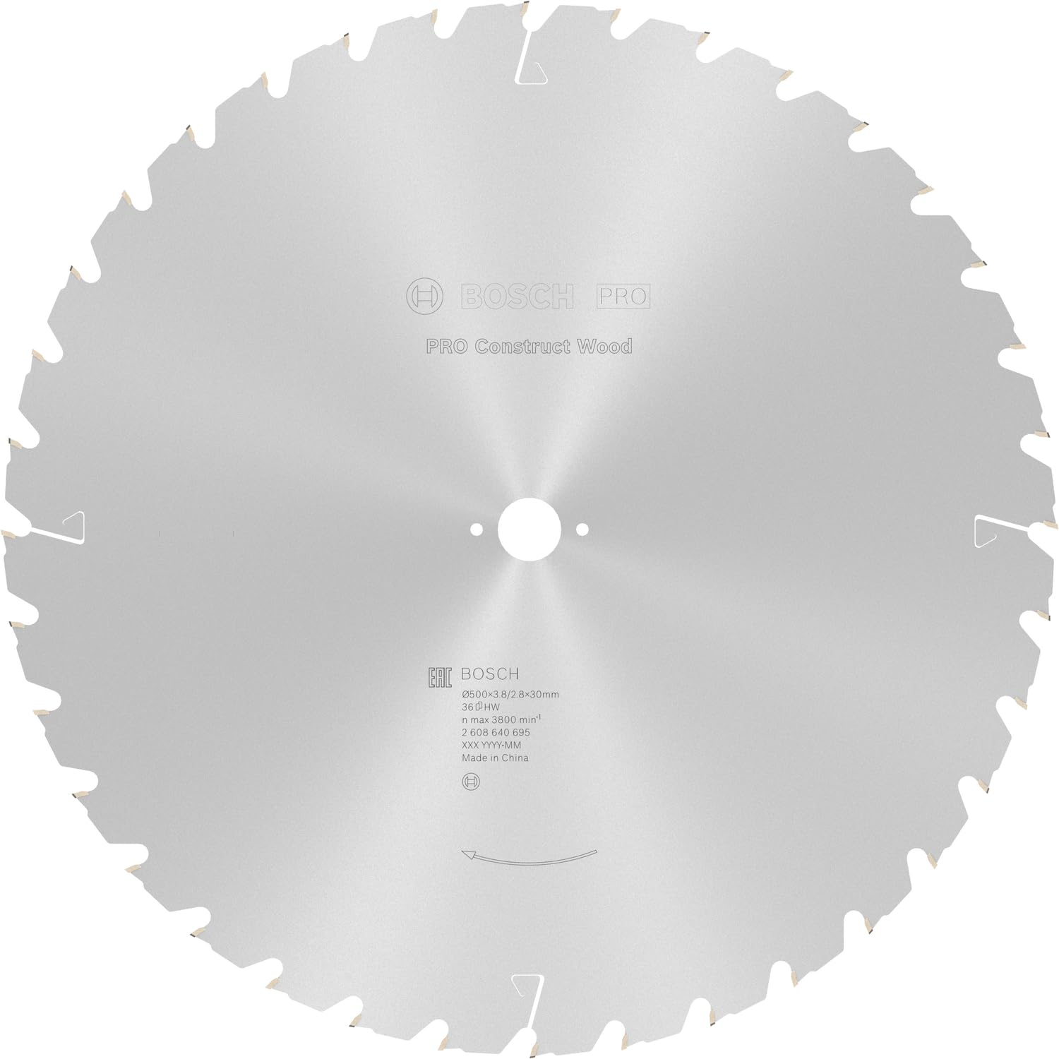 Bosch 1x PRO Construction Wood Robust Circular Saw Blade for Corded Table Saws (for Construction wood with mortar and nails, Wood with nails, Ø mm, Professional Accessory Table Circular Saw)