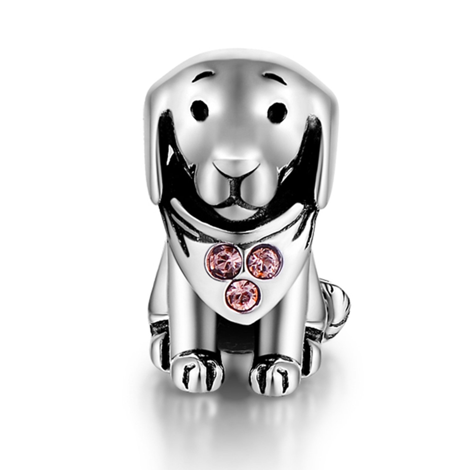 Lovans Puppy Bracelet Charms for Pets Animals Lover 925 Sterling Silver Dog Animal Bead Charms for Bracelets Necklace