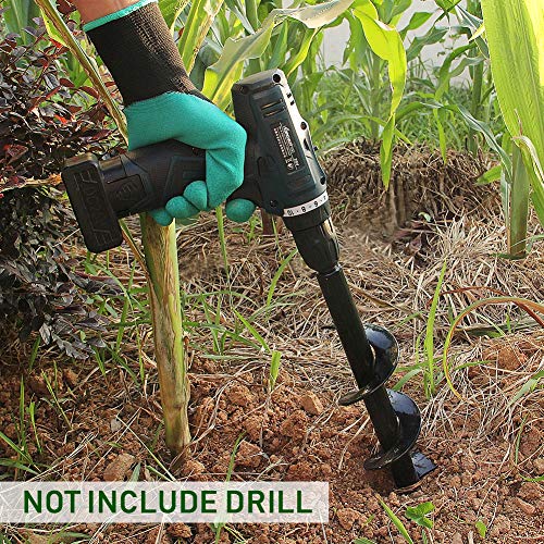 image for Twinkle Star Garden Auger Spiral Drill Bit 3 x 12 Inch with Garden Gen