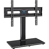 PERLESMITH Swivel Universal TV Stand Mount for 32-80 Inch LCD OLED Flat/Curved Screen TVs up to 99lbs-Height Adjustable Table