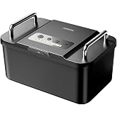 Vaydeer Metal Timed Lock Box with Handles, Phone Lock Box with Timer | Safe Metal Lock Box with 365-Day Secure Locking, USB-C Charge and Child Lock for Focus, Digital Detox and Self-Control
