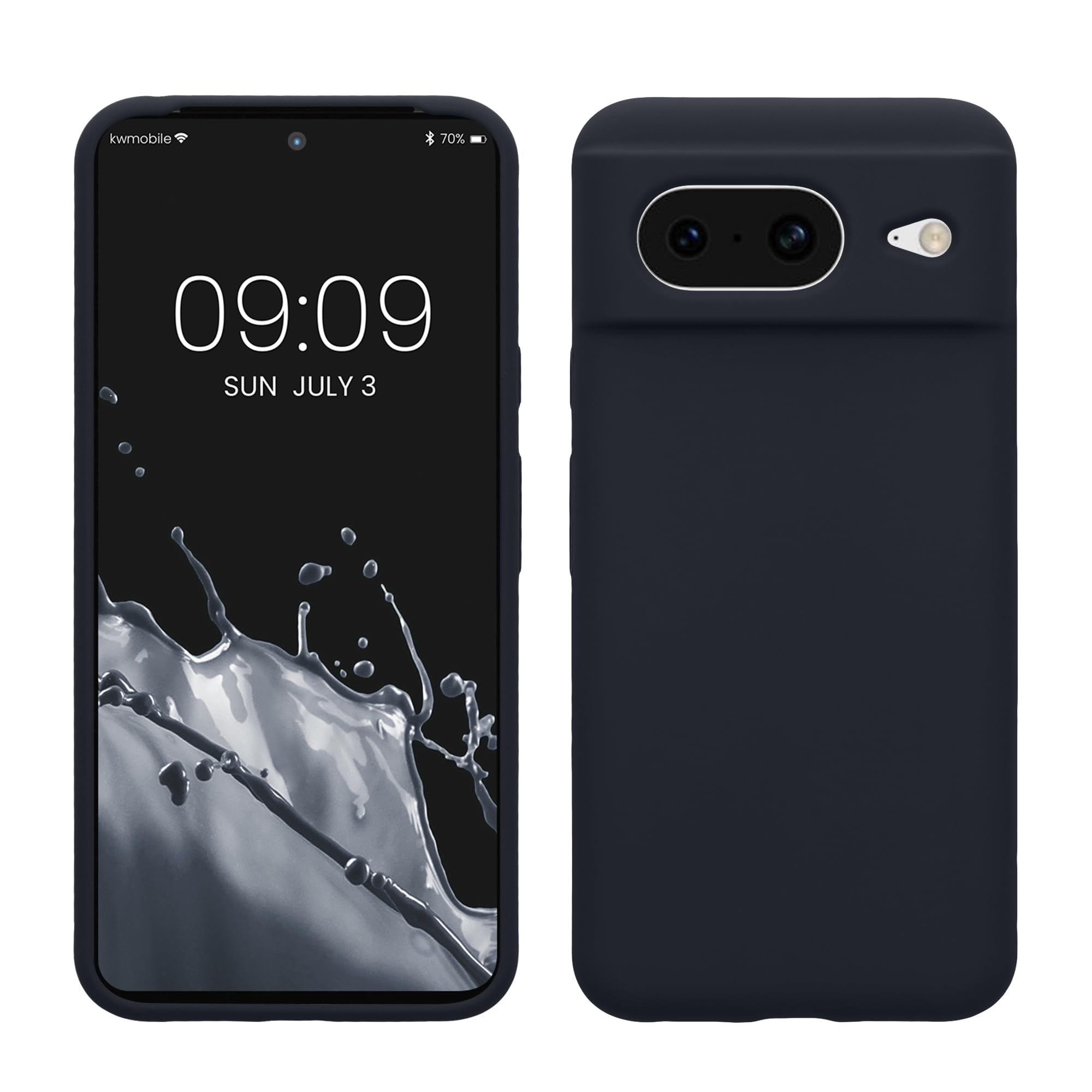 kwmobile Case Compatible with Google Pixel 8 Case - TPU Silicone Phone Cover with Soft Finish - Blueberry โ image 1