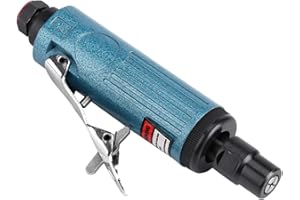 FAUOSWUK 1/4 Air Die Grinder Quiet Low Air Consumption Tool with Special Wrench, Ideal for Metalworking and DIY Projects (Blu