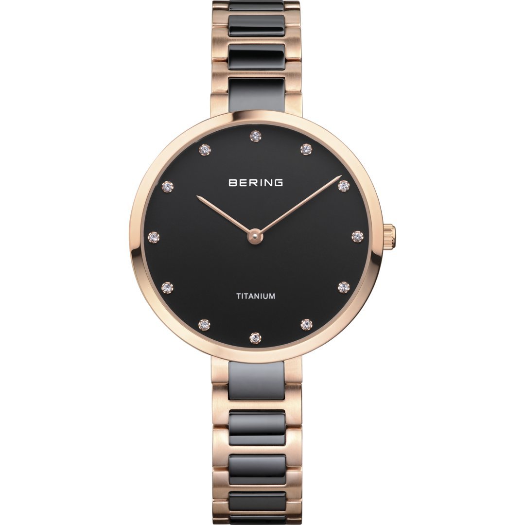 BERING Women Analog Quartz titanium collection Watch with Titan/Ceramik Strap and Sapphire Crystal 11334-762