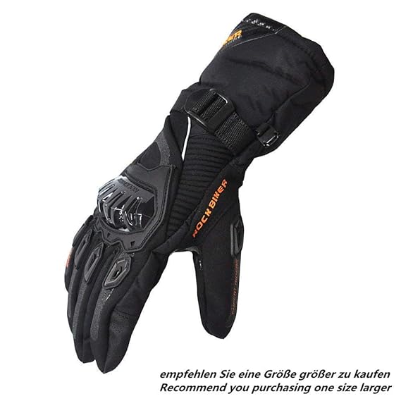 Motorrad Handschuhe winter Motorradhandschuhe Touchscreen Handschuhe Wasserdicht Winddicht Sporthandschuhe Warm Handschuhe (L