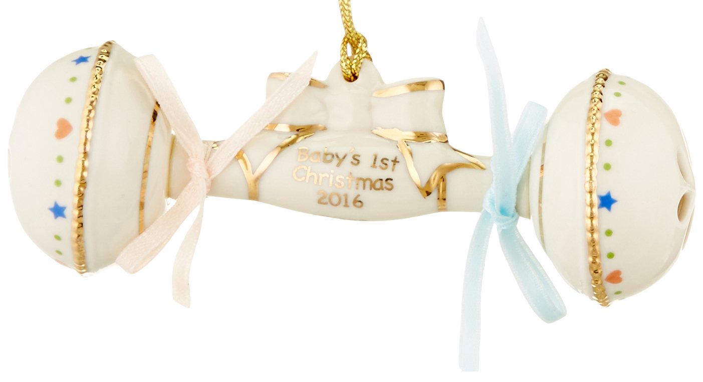 Lenox 2016 Baby's First Christmas Rattle Ornament [NO VAT] eBay