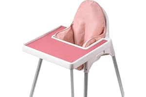 Dadouman Inflatable Supporting Cushion for IKEA High Chair, Baby High Chair Cover with Inflatable Cushion Insert (Coral)
