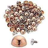 100pcs Cone Spikes Screwback Studs DIY Craft Cool Rivets Punk Stud (Rose Gold)