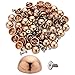 100pcs Cone Spikes Screwback Studs DIY Craft Cool Rivets Punk Stud (Rose Gold)