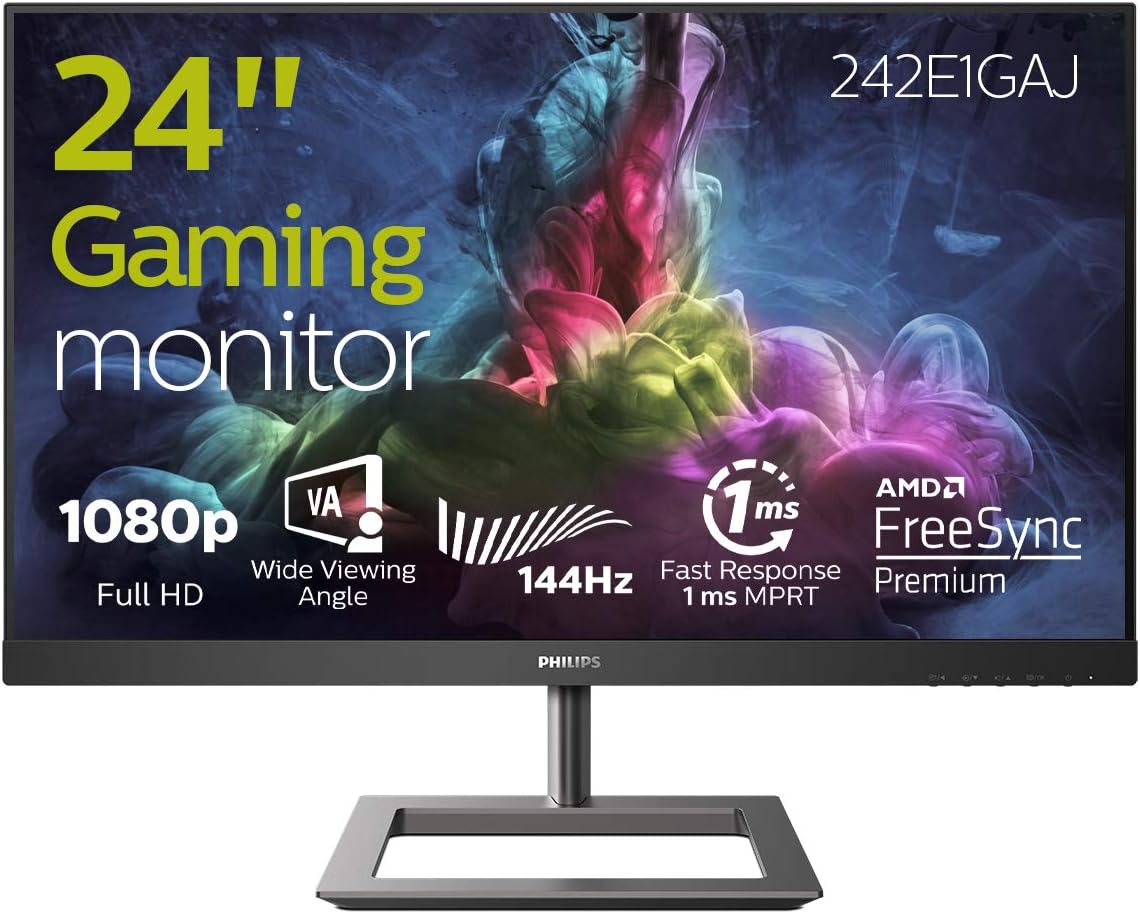 Philips Monitor 242E1GAJ/00 24" FHD 1920X1080 Pixeles, 4 ms, 144 Hz
