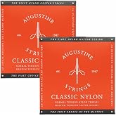 Augustine Strings Classic Red - Medium Tension Classical Guitar Strings - The Original Nylon String - 2 Sets