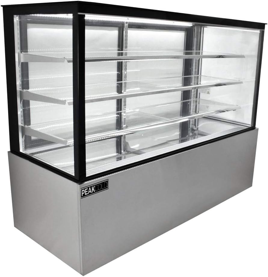 PEAK COLD Refrigerated Glass Bakery Display Case; Floor