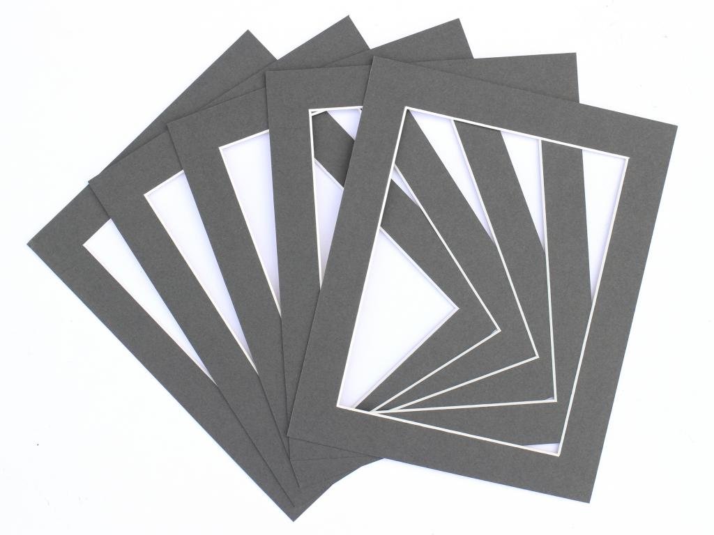 Frame Company Pack of 10 Grey Mounts 9x7 for 6x4 inch *Choice of Colours* — image 1