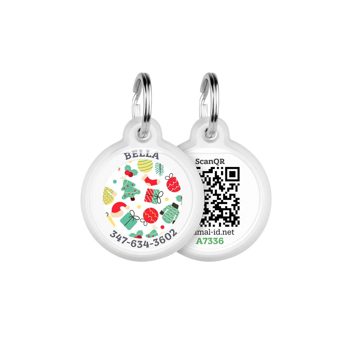 ROVERTAGS Tags for Dogs - Engraved Dog & Cat Tag - GPS Pet Id Tag - Scannable QR Code Pet Tags for L
