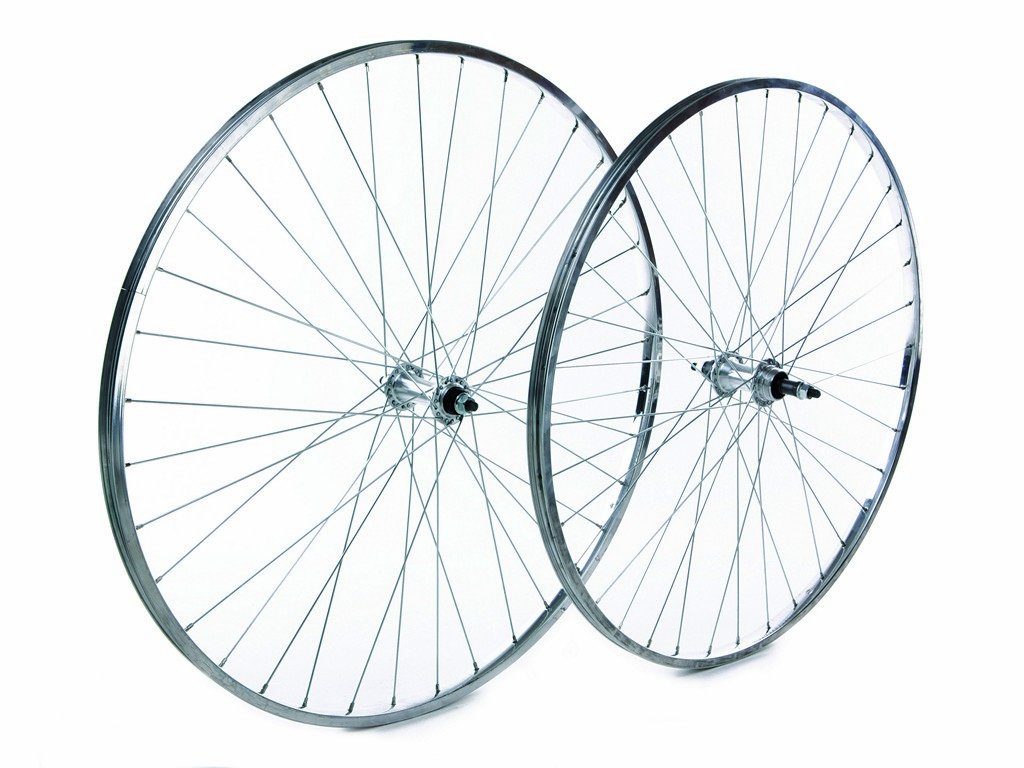 Raleigh - Tru Build - RGR910 - 27 x 1 1/4 Rim Brake Rear Wheel with Nutted Axle for Screw On Cassettes in Silver