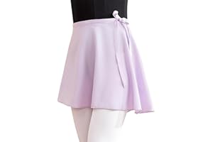 LingTing Ballet Skirt for Girls, Dance Wrap Skirt Chiffon for Leotards