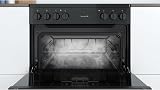 Indesit 60cm Double Oven Electric Cooker Black ID67V9KMB view 4