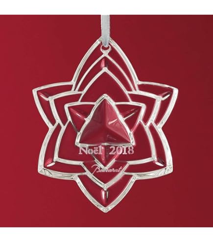 Amazon.com: Baccarat 2017 Clear Crystal Christmas Annual Ornament