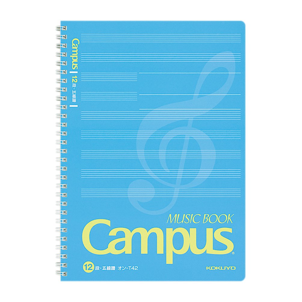 コクヨ(KOKUYO) ノート キャンパスノート 音楽帳 ツインリングとじ B5 5線譜 12段 50枚 オン-T42商品画像