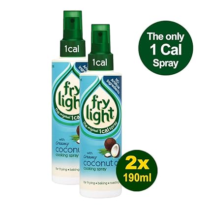 FryLight Coconut Oil Cooking Spray 2x 190ml - 1 Cal. per Spray! Speiseöl kalorienarm