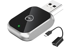 JUNBOER Android Auto Wireless Adapter Carplay - 2 in 1 Wireless Android Auto Car Adapter & Car Play, Stable Control No Delay [2026 Upgraded] Silver