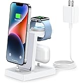 30W Fast Charging Station for Multiple Devices -ADADPU 3 in 1 Charger Stand for iPhone 14/13/12/11 Pro X Max XS XR 8 7 Plus(Not for 15/16) Charging Dock for AirPods Apple Watch Series 8/7/6/5/4/3/2/SE