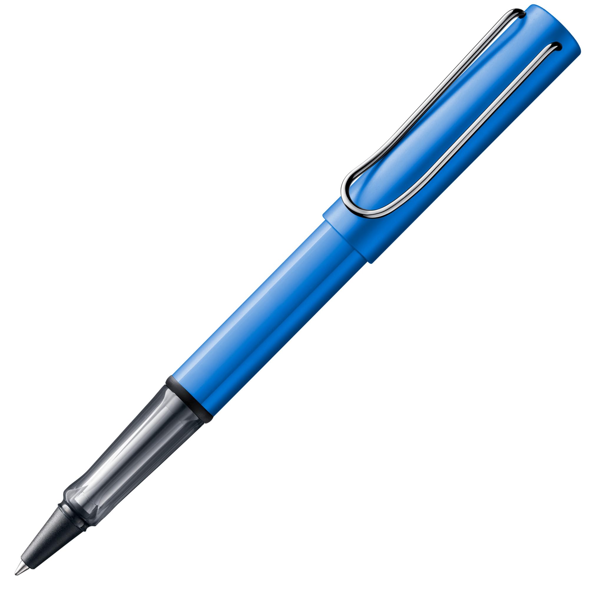 Lamy AL-star oceanblue - Rollerball Pen pen with transparent, ergonomic grip & line width M - lightweight aluminum body - including rollerball refill M 63 in black