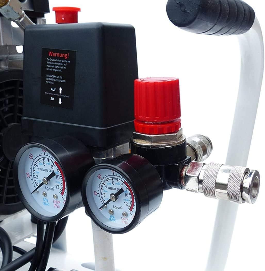 Preciva Air Compressor Pressure Regulator with Dial Gauge, 0-175 PSI Air Gauge for Air Compressor and Air Tools (Four Way Valve) - - 