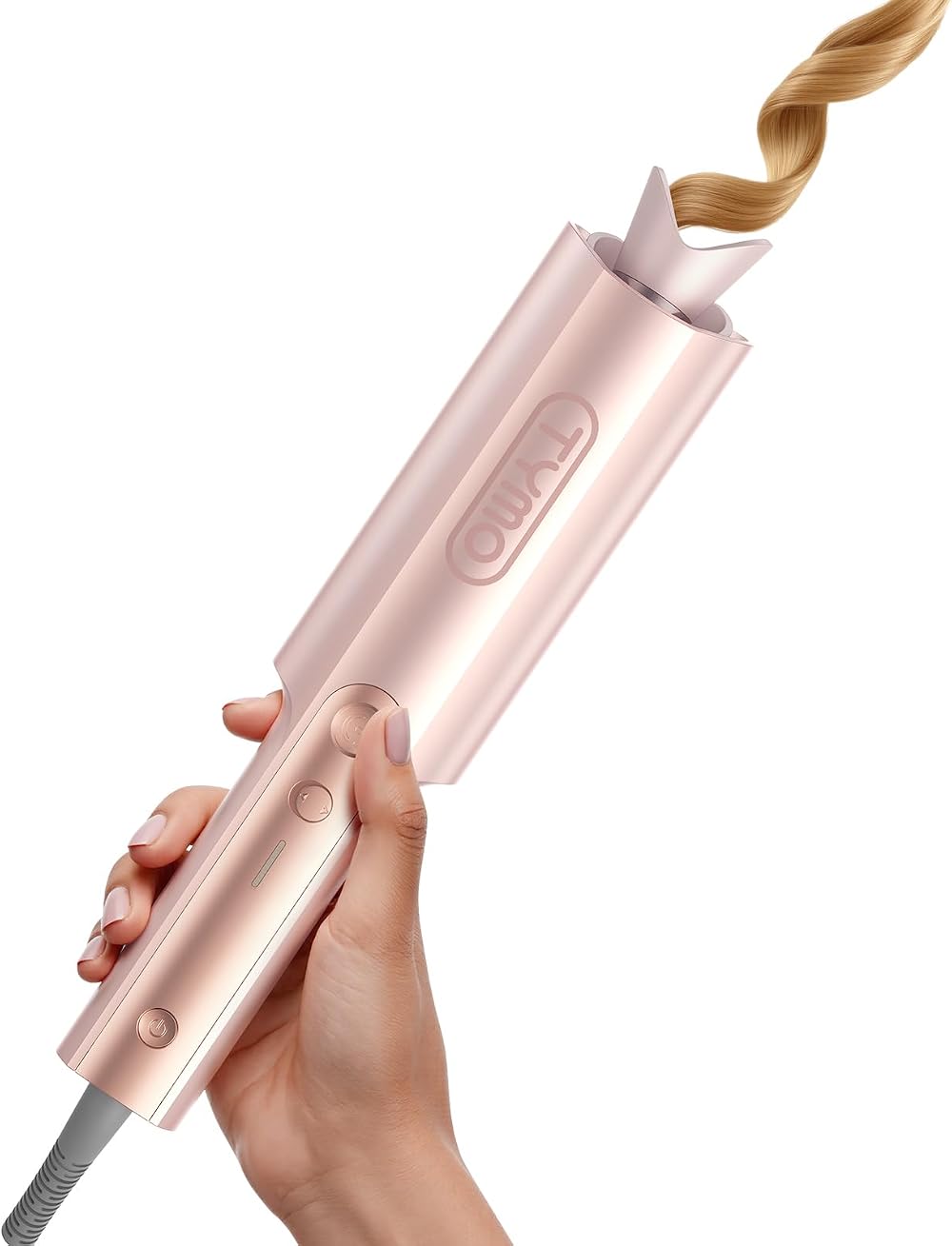 TYMO CurlPro Plus Automatic Curling Iron 25 mm Long Barrel UK Plug Gold Blush