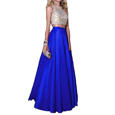 Momoai Womens Bodice Ball Gown Evening Gown 2 Pieces Prom Dress Long M006