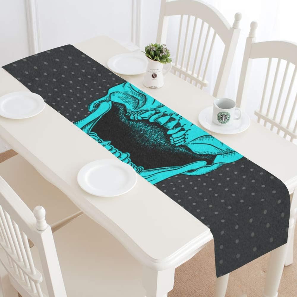 Amazon Com Runner Tables Portrait Skull Can Be Used Ing Dressing Table Runner Nightstand Table Runner 16x72 Inch For Dinner Parties Events Decor Home Kitchen