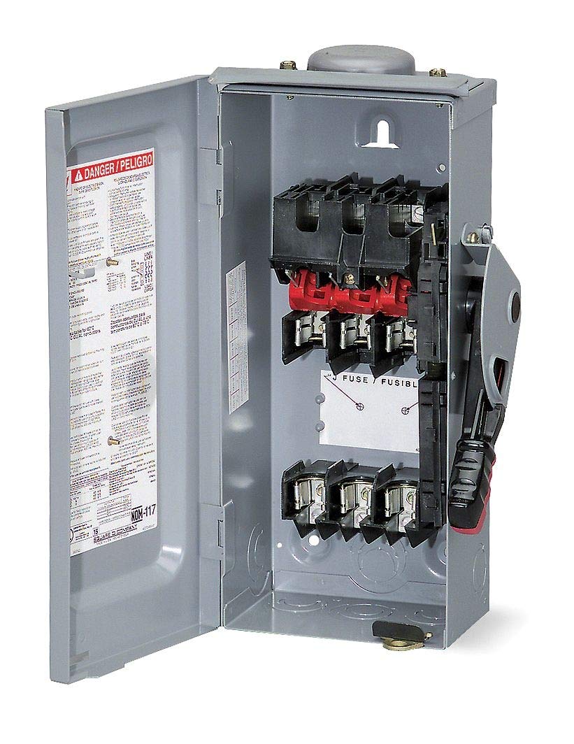 Square D Safety Switch, 3R NEMA Enclosure Type, 60 Amps AC, 30 HP