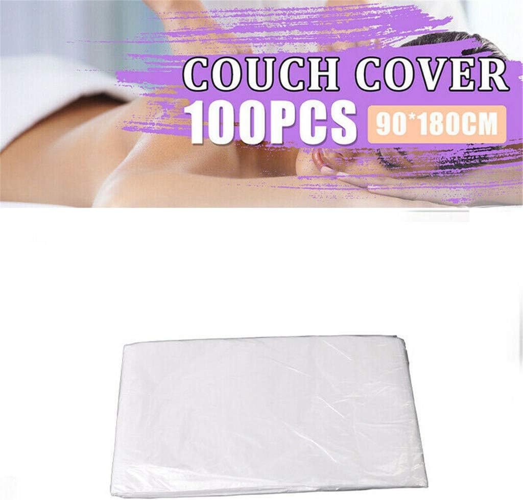 100PCS Spa Bed Sheets Disposable Massage Table Sheet Waterproof Breathable Bed Cover, 31" x 67", for Beauty Salon, Massage, Tattoo, Hotels, Mattress Cover, Daily Life Use for Person and Pet: Sports & Outdoors