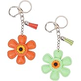 eZAKKA Leather Bag Charm Keychains for Women Wallets, Handbags