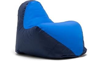 Big Joe Warp Bean Bag Chair, Blue/Navy Spandex and Smartmax, Durable Polyester Nylon Blend, 2.5 feet