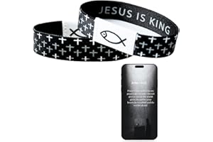TLOEP Bible Verse Bracelet with NFC Chip – Easter & Baptism Gift for Teens, Men & Women, 1000+ Inspirational Scriptures, Christian Fabric Wristband