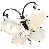 Natural Rocks by Kala Genuine Rainbow Moonstone 925 Solid Sterling Silver Wedding Ring Size 6, 7, 8, 9