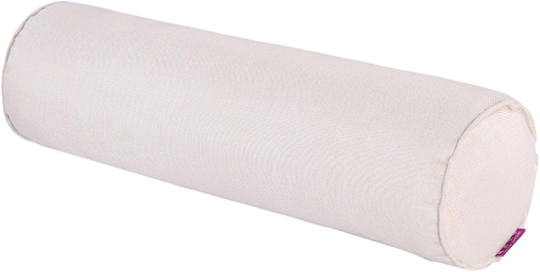 TRENDY XU Cotton Long Pillow Large Cylindrical Bed Bolster Pillows (Beige, 60 * 15cm/23.6"*5.9")